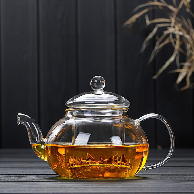Royallure Heat-Resistant Borosilicate Glass Teapot for Perfect Brewing, 1.2L 12