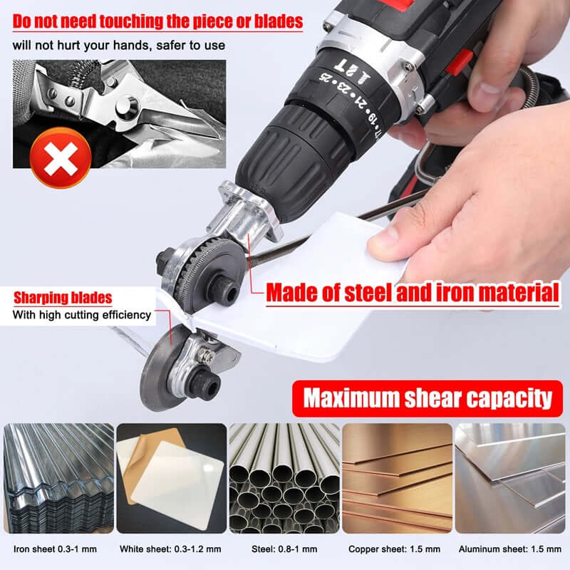 Royallure Heavy-Duty Metal Cutting Tool Adapter for Drill – Precision Metal Cutter Attachment for Stainless Steel and Aluminum 3