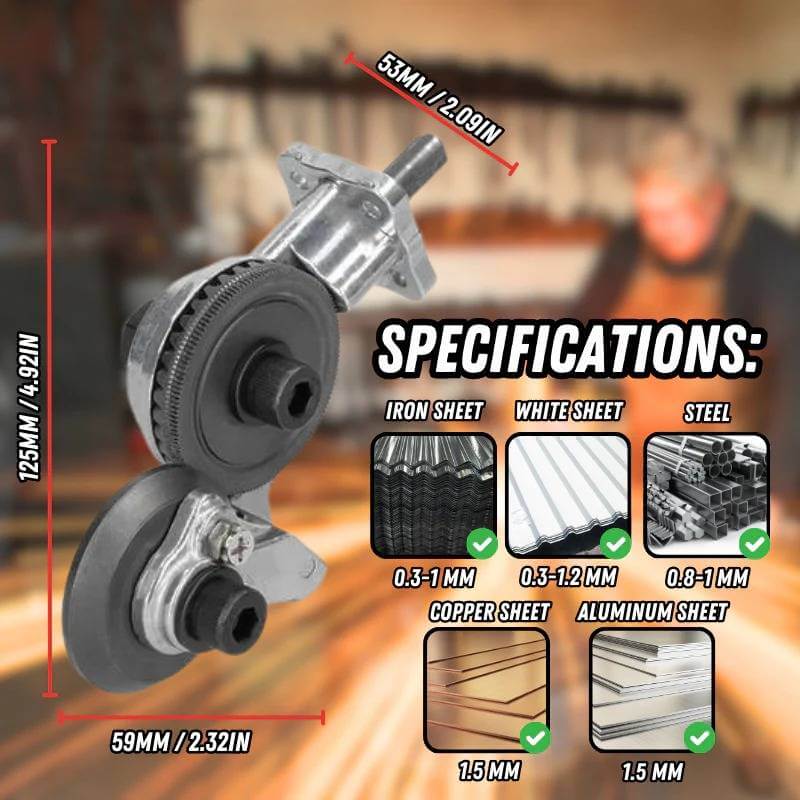 Royallure Heavy-Duty Metal Cutting Tool Adapter for Drill – Precision Metal Cutter Attachment for Stainless Steel and Aluminum 6