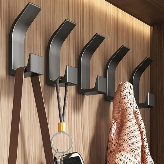 Royallure Heavy-Duty Self-Adhesive Wall Hooks for Coats - Waterproof 5-Pack 1