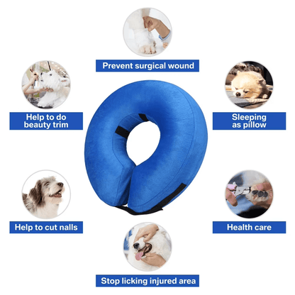 Royallure Inflatable Dog Cone Collar – Soft Recovery E Collar for All Pets, Adjustable Fit, Washable, Easy to Inflate 7
