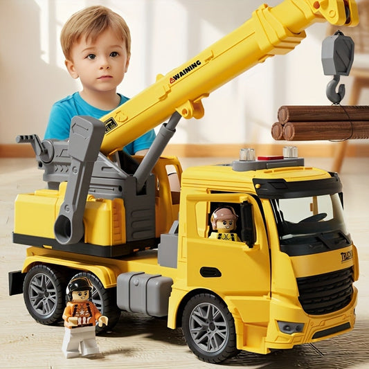 Royallure Interactive Toy Crane Truck with Lights and Sounds – Durable Construction Vehicle for Toddlers 0