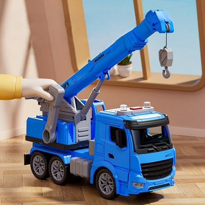 Royallure Interactive Toy Crane Truck with Lights and Sounds – Durable Construction Vehicle for Toddlers 1