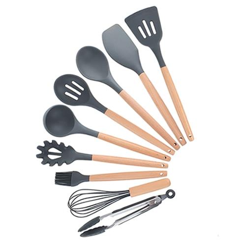 Royallure Kitchen Utensil Set - Heat Resistant Silicone Cooking Tools with Wooden Handles 26
