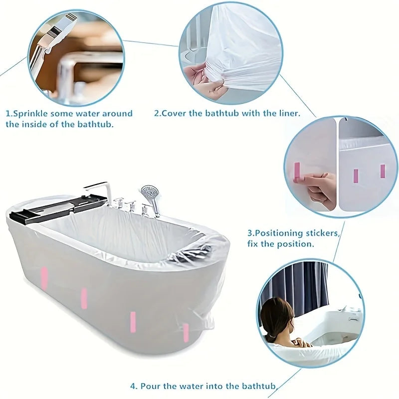 Royallure Large Disposable Tub Liner – 102 x 47 Inches, Hygienic Protection for Salons and Homes 4