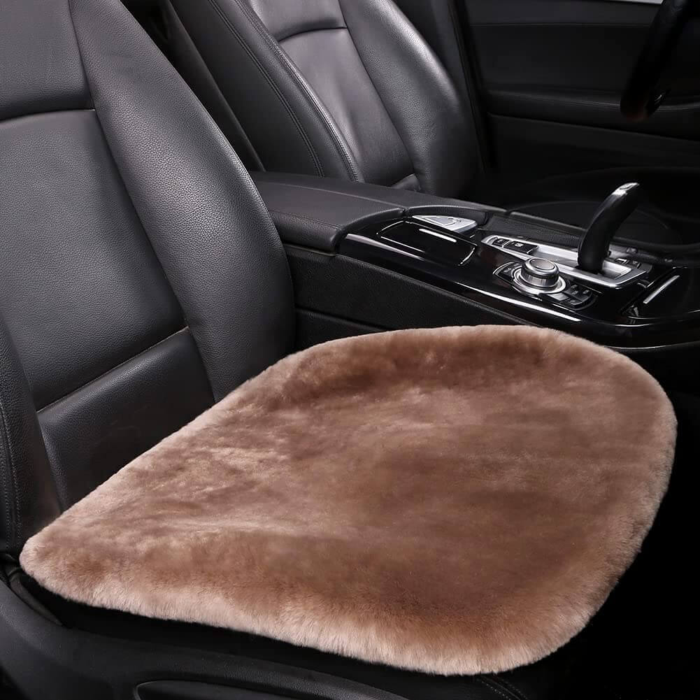 Royallure Luxury Sheepskin Cushion – Warm, Non-Slip, Versatile Use for Home, Office, or Car – 16.93 x 51.97 2