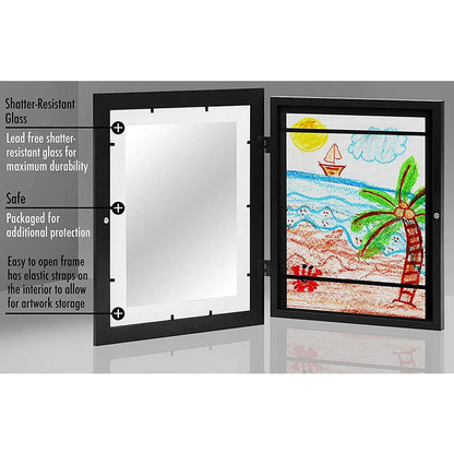 Royallure Magnetic Art Frame for Kids – Changeable Display for Photos, Drawings, and Paintings, 20x29cm Wood Frame 5