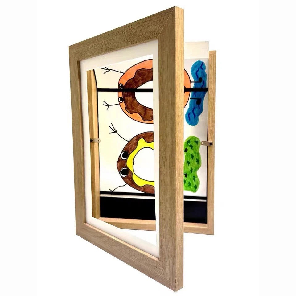 Royallure Magnetic Art Frame for Kids – Changeable Display for Photos, Drawings, and Paintings, 20x29cm Wood Frame 6