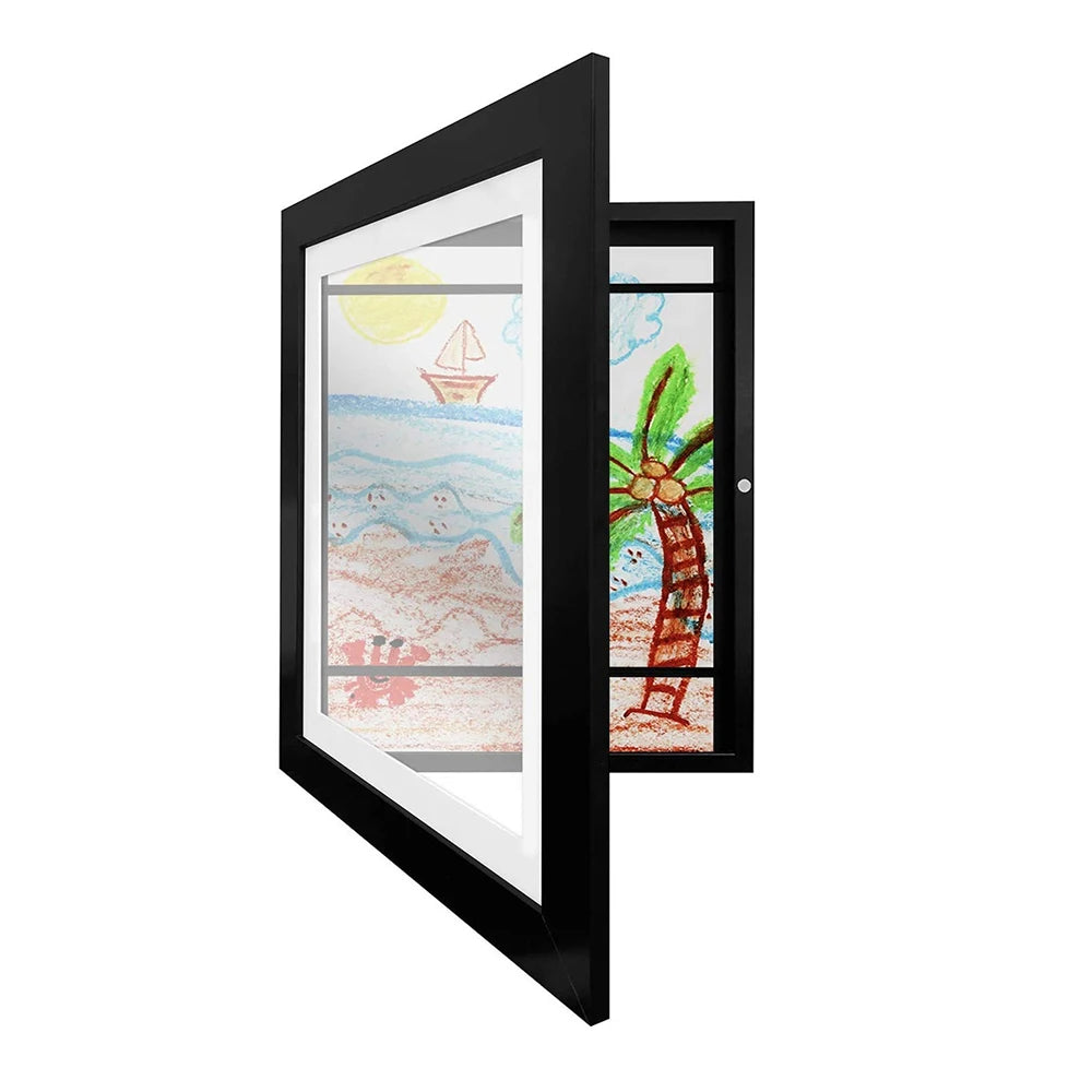 Royallure Magnetic Art Frame for Kids – Changeable Display for Photos, Drawings, and Paintings, 20x29cm Wood Frame 7