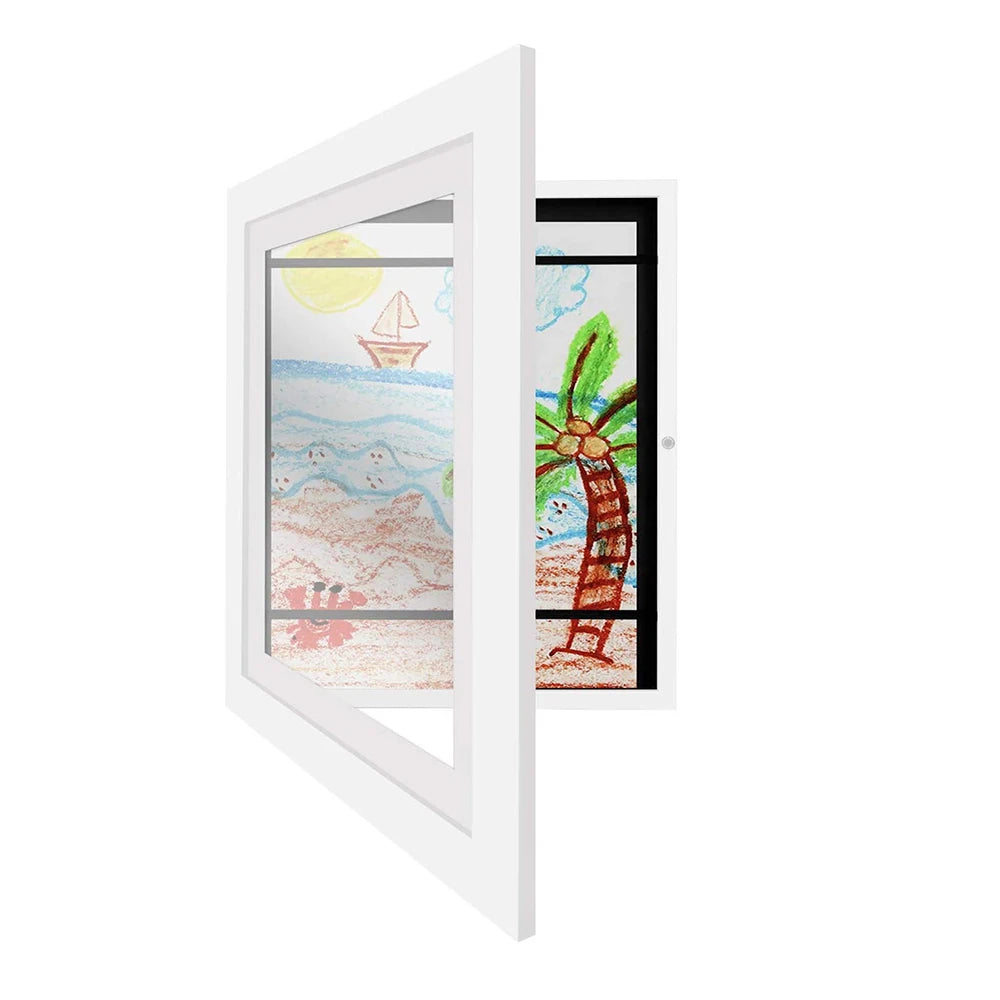 Royallure Magnetic Art Frame for Kids – Changeable Display for Photos, Drawings, and Paintings, 20x29cm Wood Frame 8
