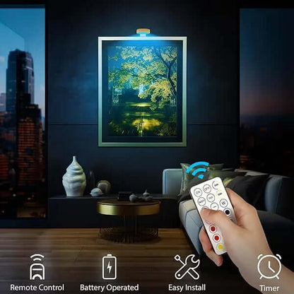 Royallure Magnetic LED Picture Light Sconce with Remote Control – 2-Pack Art Lights for Flexible Illumination and Warm Ambiance 8