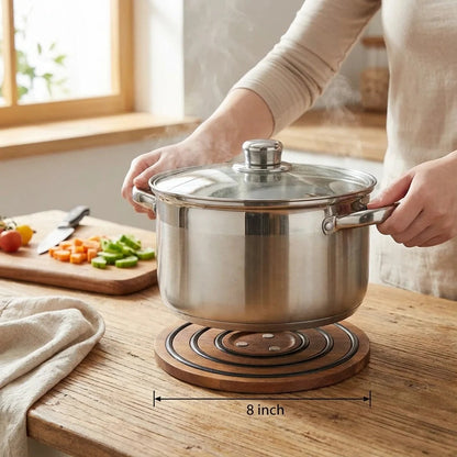 Royallure Magnetic Wooden Trivet Set - Heat-Resistant Acacia Wood with Non-Slip Grip 3