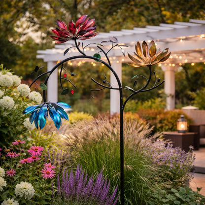 Royallure Metal Wind Spinner for Garden Decor - Kinetic Yard Spinner 63 Height 3