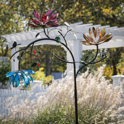Royallure Metal Wind Spinner for Garden Decor - Kinetic Yard Spinner 63 Height 4