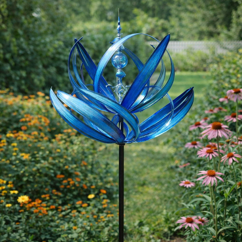Royallure Metal Wind Spinner for Garden Decor - Kinetic Yard Spinner 63 Height 5