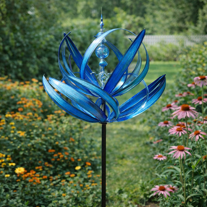 Royallure Metal Wind Spinner for Garden Decor - Kinetic Yard Spinner 63 Height 5