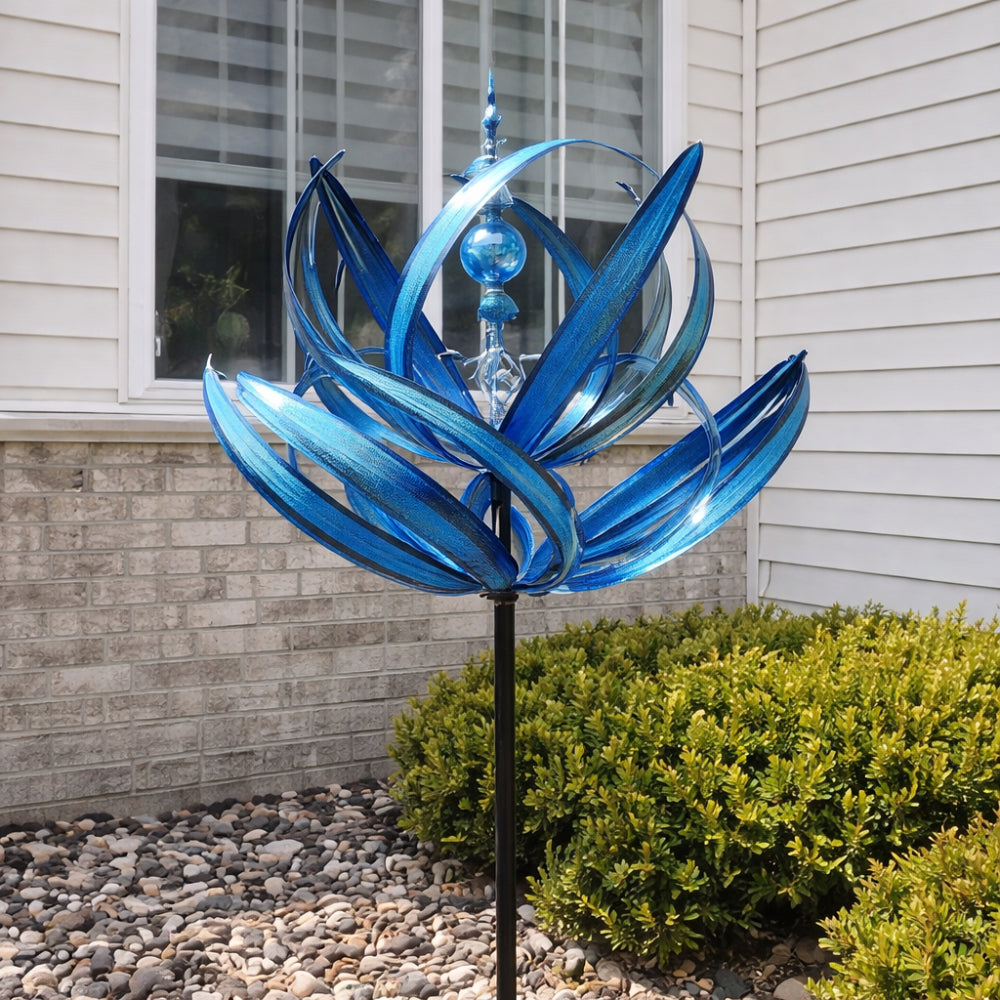 Royallure Metal Wind Spinner for Garden Decor - Kinetic Yard Spinner 63 Height 6