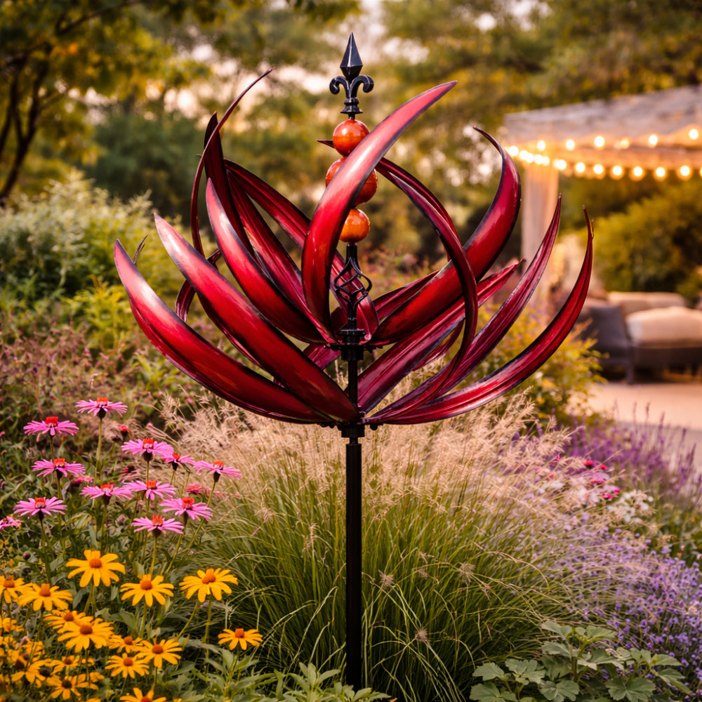Royallure Metal Wind Spinner for Garden Decor - Kinetic Yard Spinner 63 Height 7