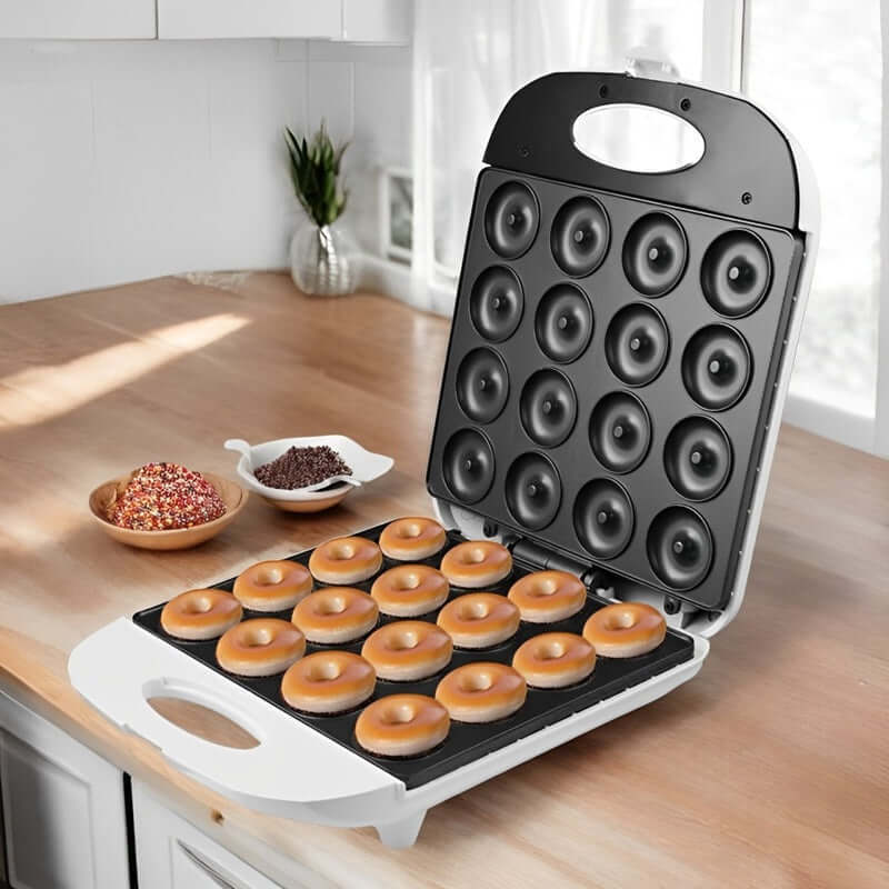 Royallure Mini Donut Maker Machine – Bake 16 Oil-Free Mini Donuts Quickly with Non-Stick Coating 0