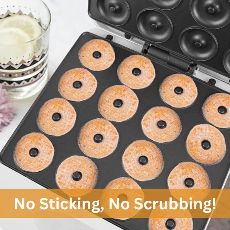 Royallure Mini Donut Maker Machine – Bake 16 Oil-Free Mini Donuts Quickly with Non-Stick Coating 2