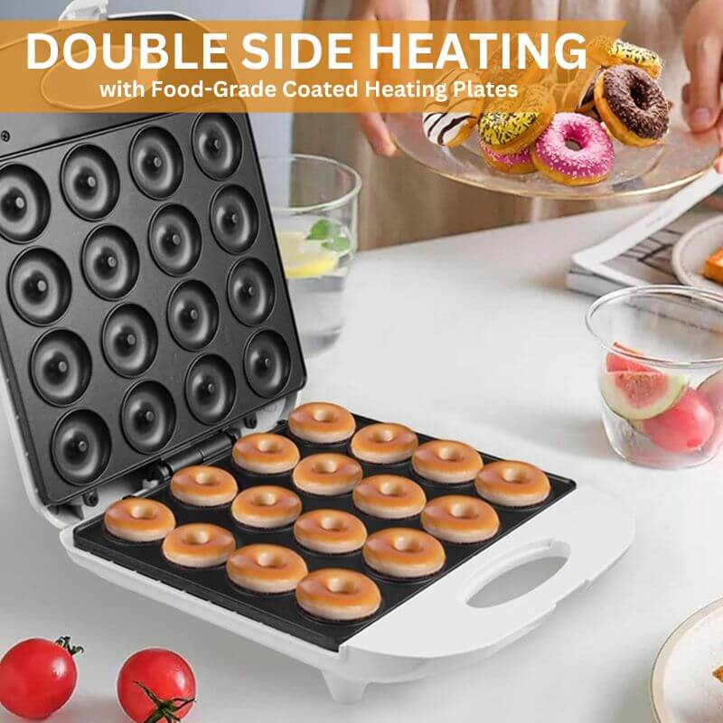 Royallure Mini Donut Maker Machine – Bake 16 Oil-Free Mini Donuts Quickly with Non-Stick Coating 3