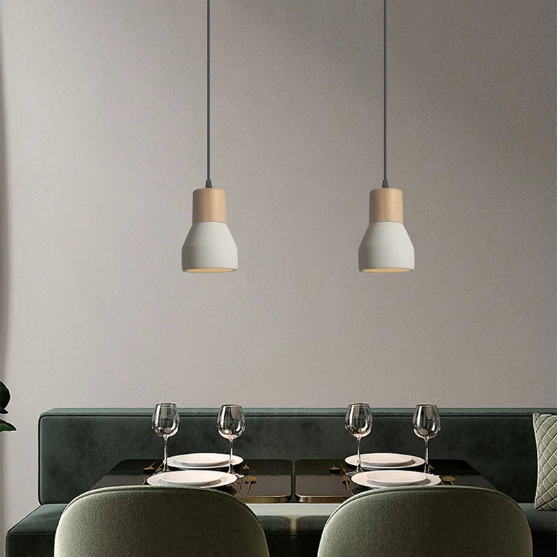Royallure Minimalist Cement Pendant Light for Modern Kitchen and Dining Spaces 4