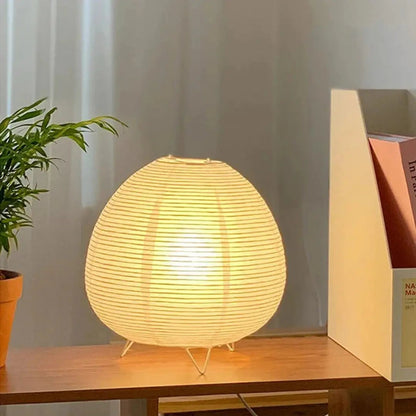 Royallure Minimalist LED Table Lamp – Japanese-Inspired Nightstand Lamp for Cozy Living Room and Bedroom Ambiance 0