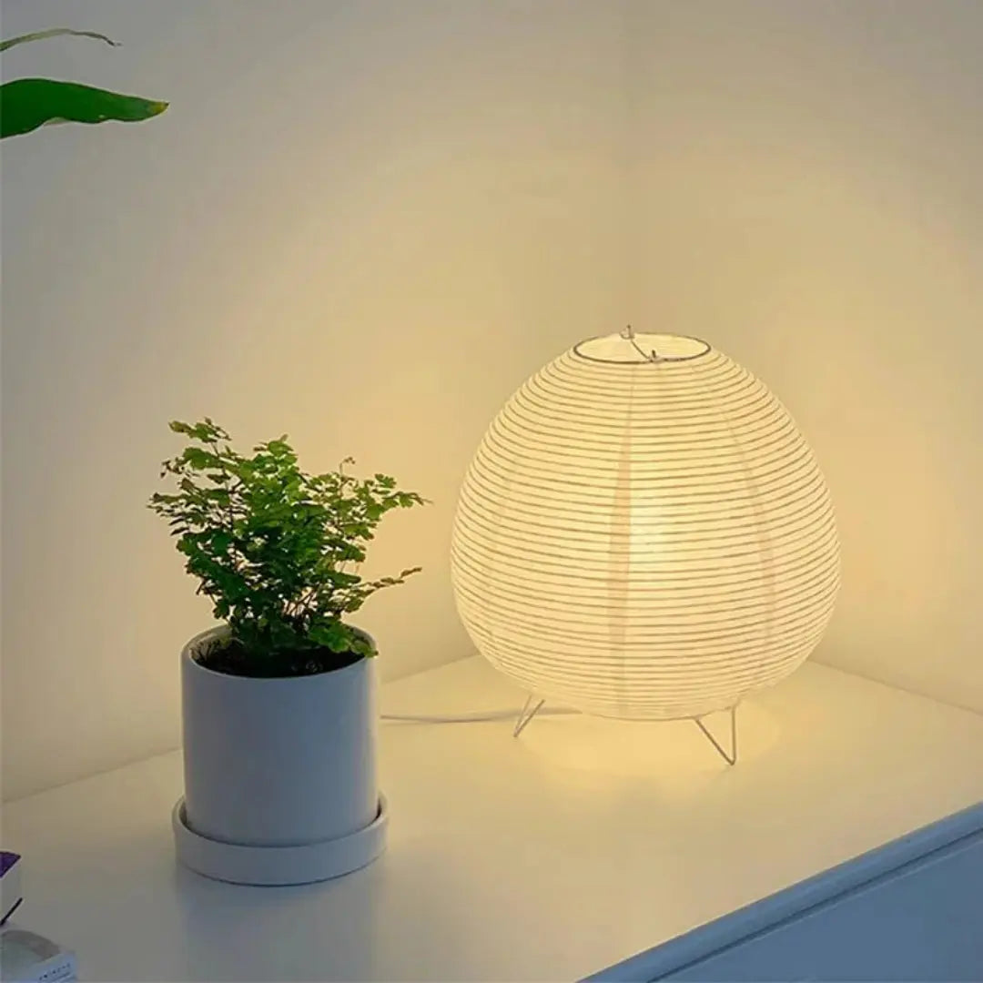 Royallure Minimalist LED Table Lamp – Japanese-Inspired Nightstand Lamp for Cozy Living Room and Bedroom Ambiance 1