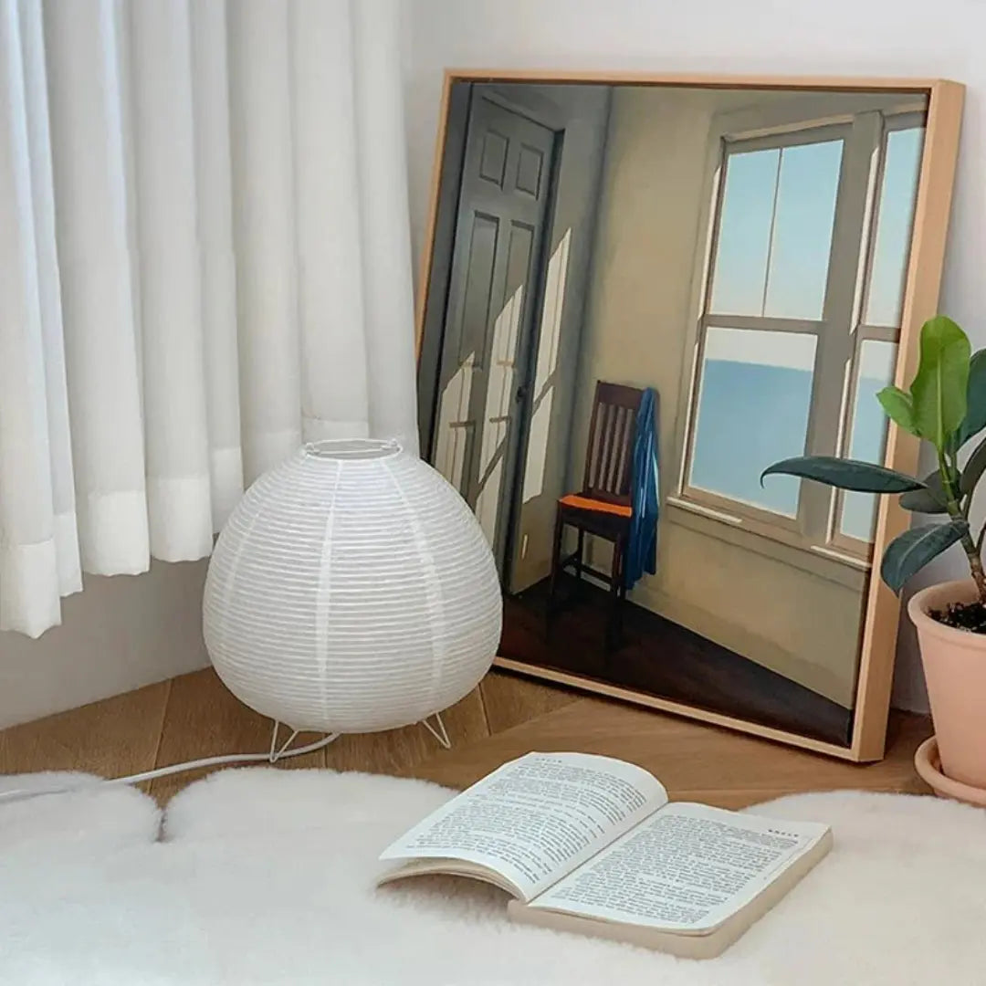 Royallure Minimalist LED Table Lamp – Japanese-Inspired Nightstand Lamp for Cozy Living Room and Bedroom Ambiance 4