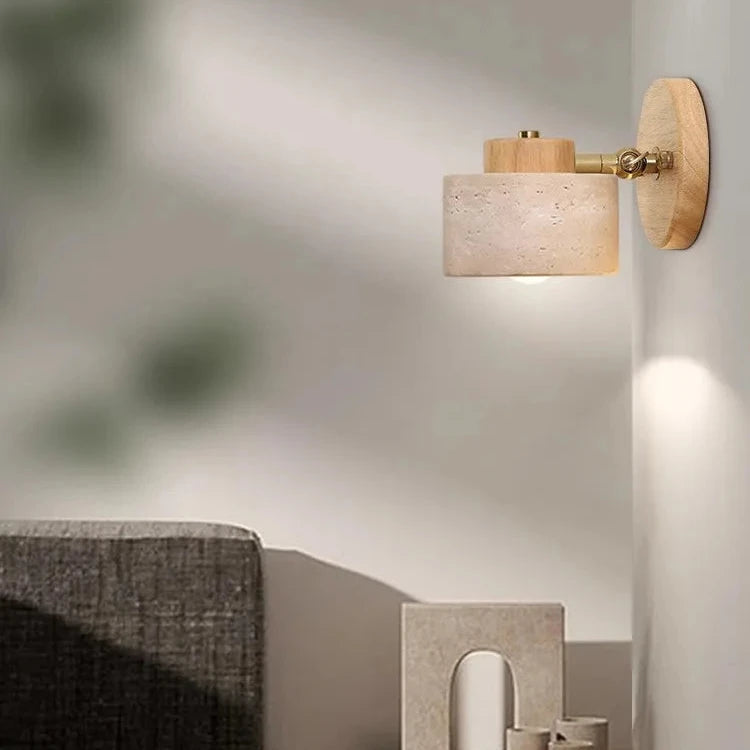 Royallure Minimalist Travertine Stone Wall Sconce Light for Ambient Illumination 4