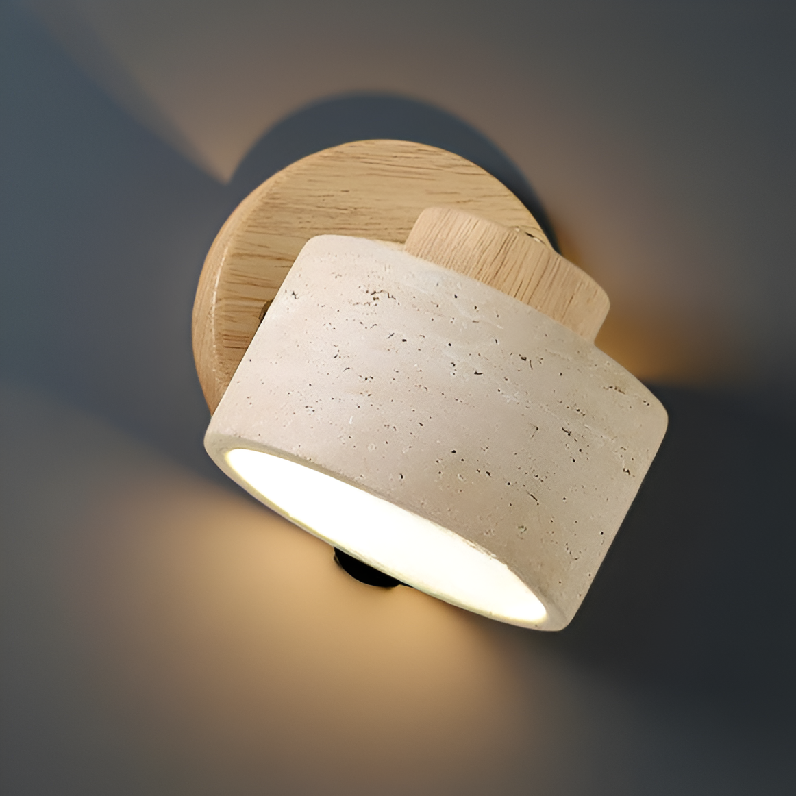 Royallure Minimalist Travertine Stone Wall Sconce Light for Ambient Illumination 5