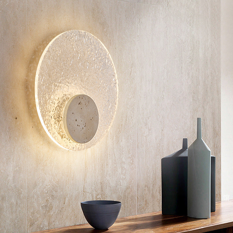 Royallure Modern Acrylic Travertine Wall Light Sconce with LED for Ambient Illumination 5