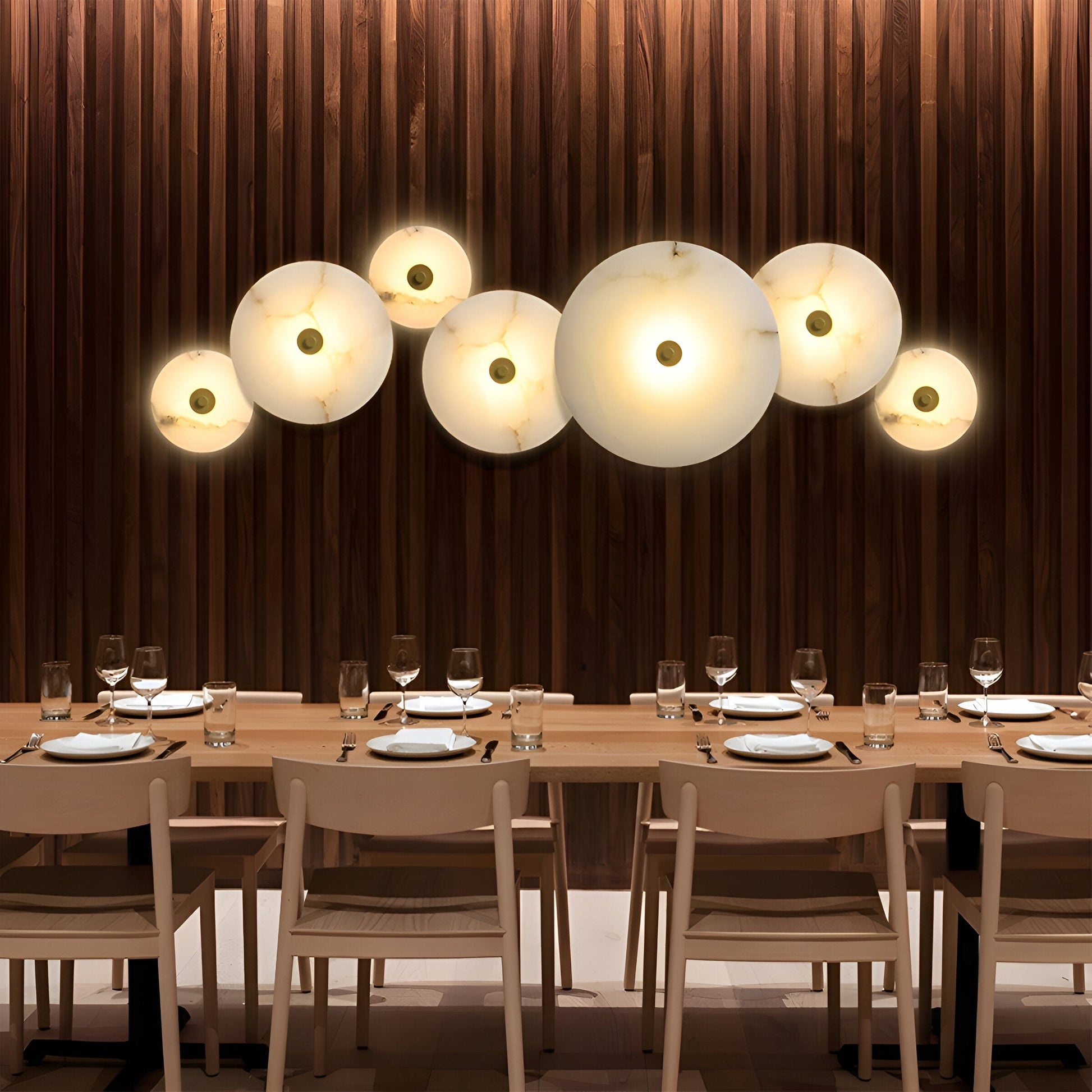 Royallure Modern Alabaster Wall Sconce Light with LED Illumination, 3000K Warm Light 5