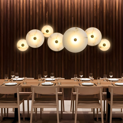 Royallure Modern Alabaster Wall Sconce Light with LED Illumination, 3000K Warm Light 5