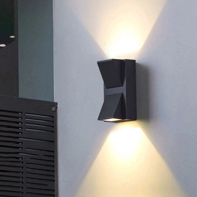 Royallure Modern Black Metal Outdoor Wall Lamp, IP65 Waterproof Exterior Sconce 2