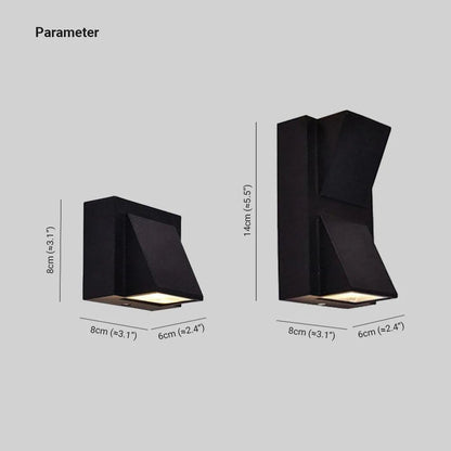 Royallure Modern Black Metal Outdoor Wall Lamp, IP65 Waterproof Exterior Sconce 3