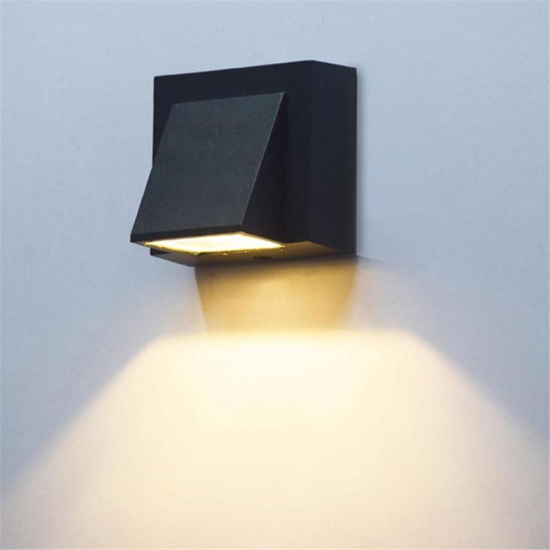 Royallure Modern Black Metal Outdoor Wall Lamp, IP65 Waterproof Exterior Sconce 4