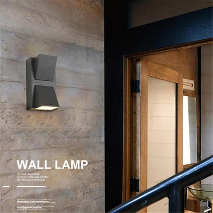 Royallure Modern Black Metal Outdoor Wall Lamp, IP65 Waterproof Exterior Sconce 6