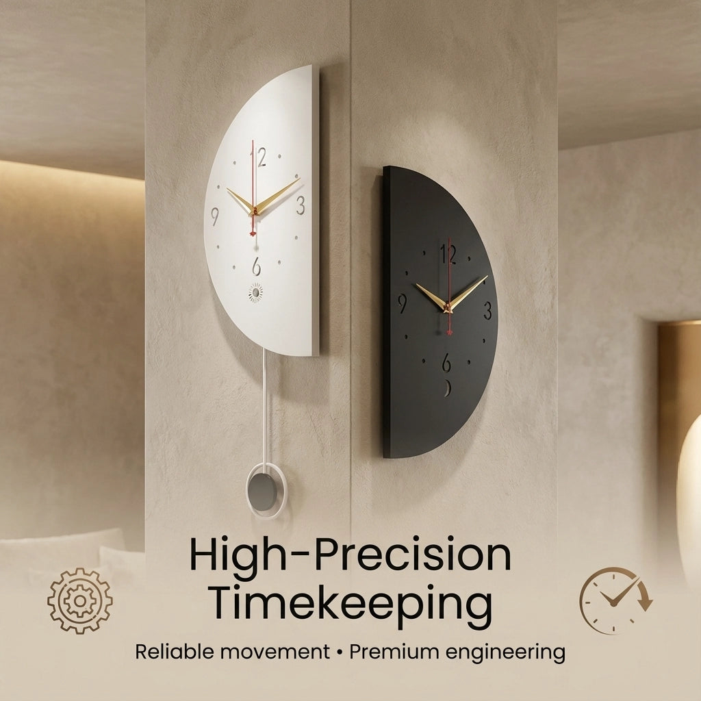 Royallure Modern Dual-Sided Large Wall Clock with Night Glow and Silent Sweep Decor 4