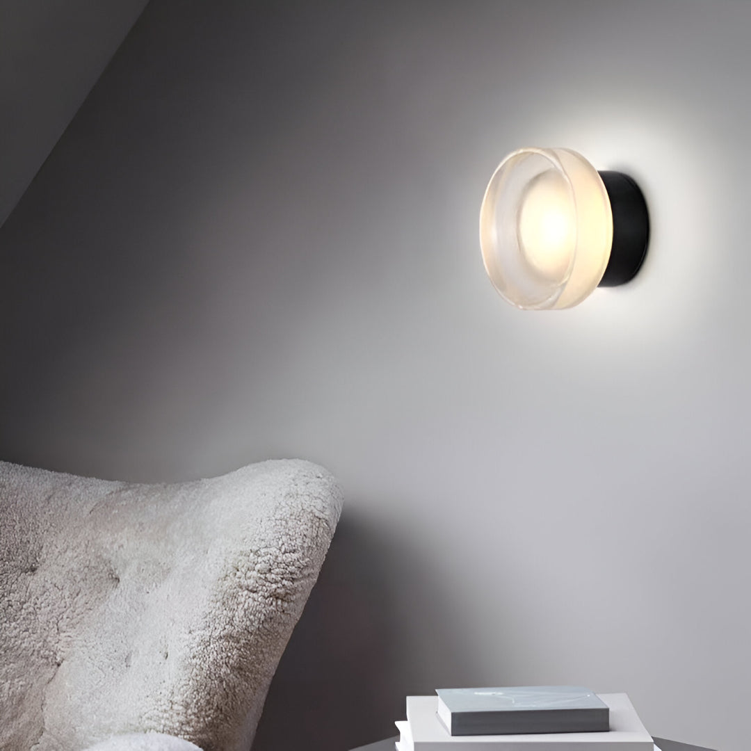 Royallure Modern Frosted Acrylic Round Wall Sconce Light for Elegant Illumination 7