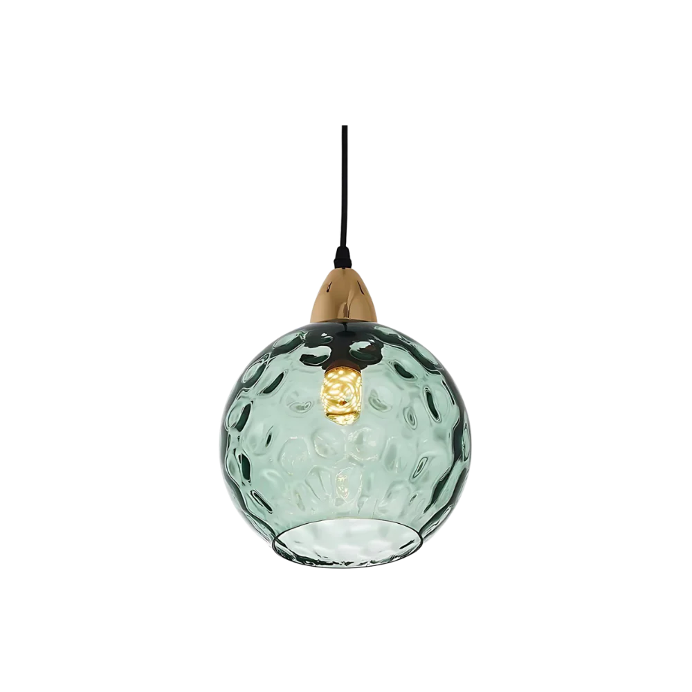 Royallure Modern Glass Pendant Light - Rippled Design for Kitchen Pendant Lighting 12