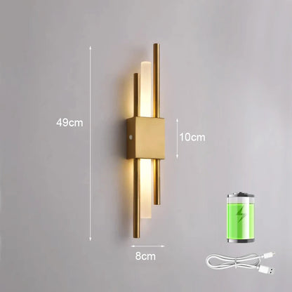Royallure Modern LED Wall Sconce Lamp with USB Charging – Stylish Wall Lights for Bedroom and Living Room Decor 8