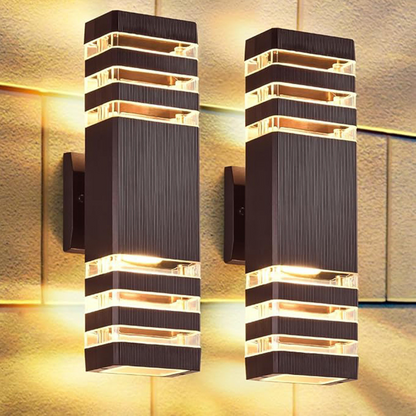 Royallure Modern Outdoor Wall Sconce, Waterproof Up Down LED Exterior Light 2