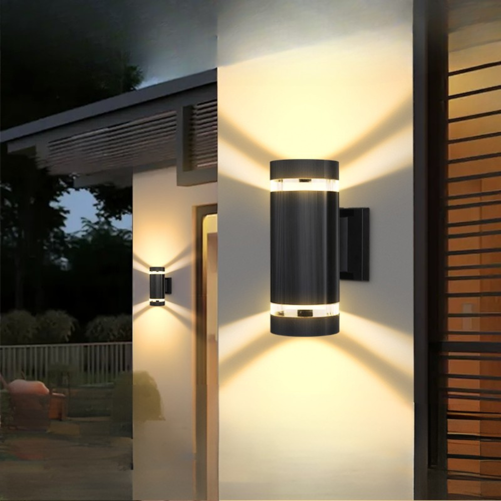 Royallure Modern Outdoor Wall Sconce, Waterproof Up Down LED Exterior Light 3