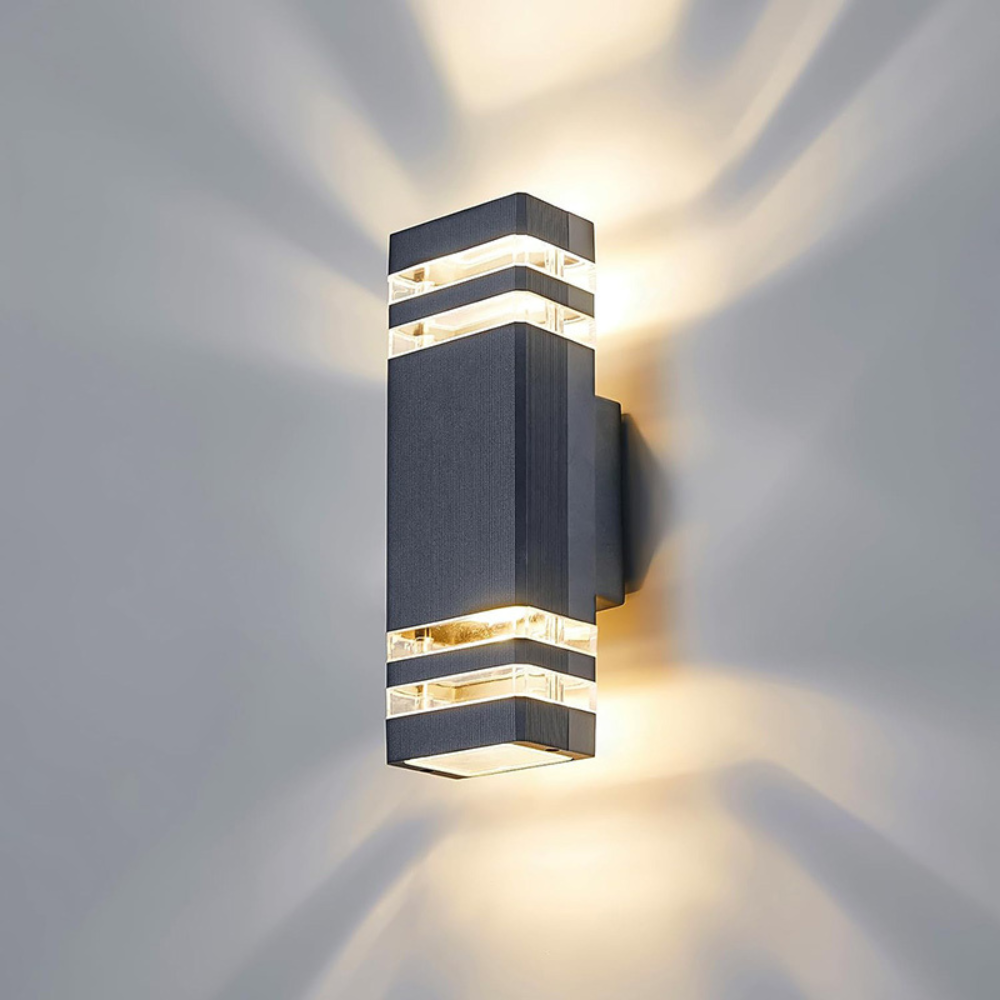 Royallure Modern Outdoor Wall Sconce, Waterproof Up Down LED Exterior Light 5