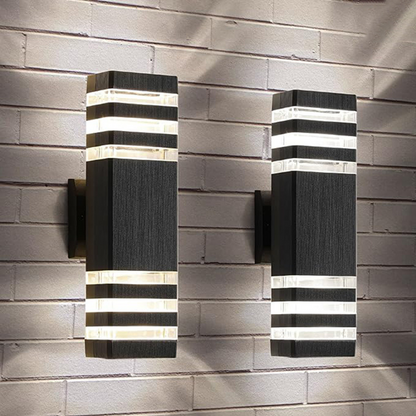 Royallure Modern Outdoor Wall Sconce, Waterproof Up Down LED Exterior Light 7