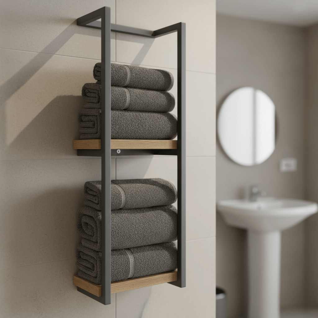 Royallure Modern Wall Mounted Towel Rack in Rust-Resistant Stainless Steel 0
