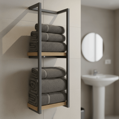 Royallure Modern Wall Mounted Towel Rack in Rust-Resistant Stainless Steel 0