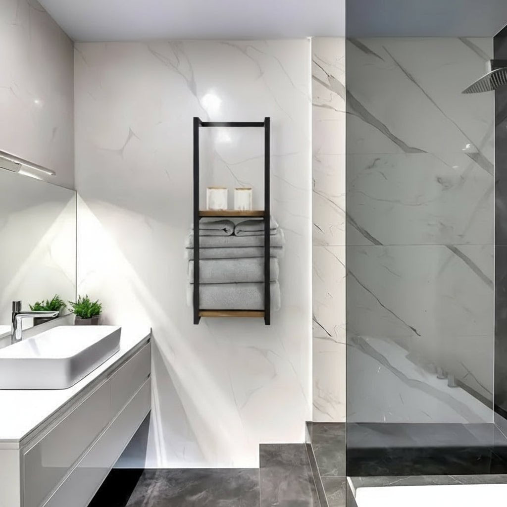 Royallure Modern Wall Mounted Towel Rack in Rust-Resistant Stainless Steel 5