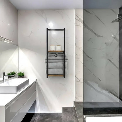 Royallure Modern Wall Mounted Towel Rack in Rust-Resistant Stainless Steel 5